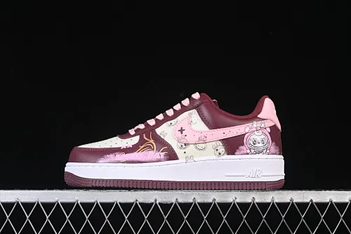 All categories Nk Air Force 1 Air Force series Nk Air Force 1 Low Air Force low-top Nike Air Force 1'07 Low "Berry Red" Hand-painted graffiti Berry red comics Air Force 1 low-top casual sports sneakers FD9925-611